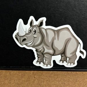 CARTOON RHINO STICKER